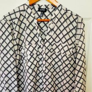 Jones chiffon style shirt Sz L